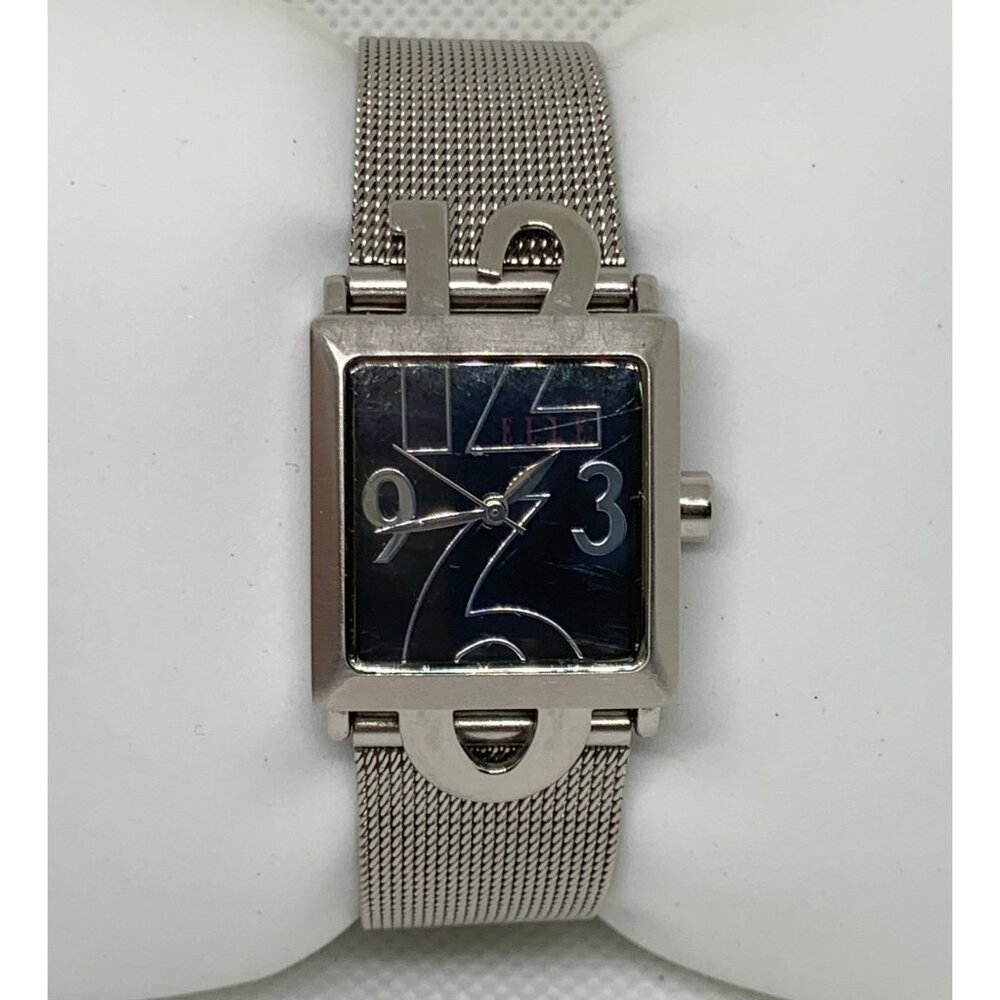 Elle women’s watch silver tone black dial 23mm quartz analog running